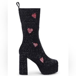 Lamoda Ibiza Platform Boots Black Size 7